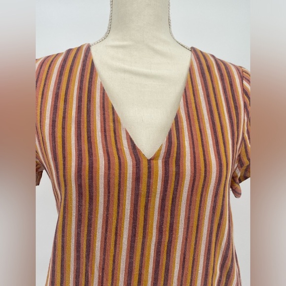 Madewell Orange Brown Sheath Midi Dress - Picture 2 of 12